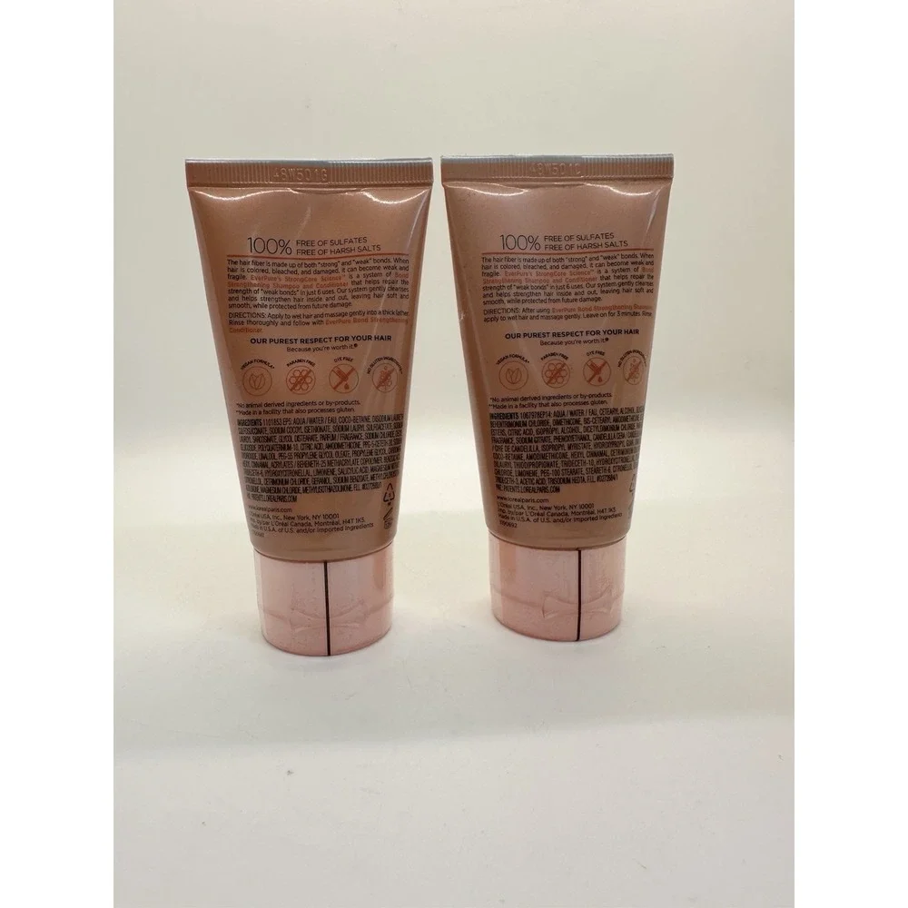 Loreal Paris Ever Pure BOND STRENGTHENING Shampoo & Conditioner -2.13oz each NEW